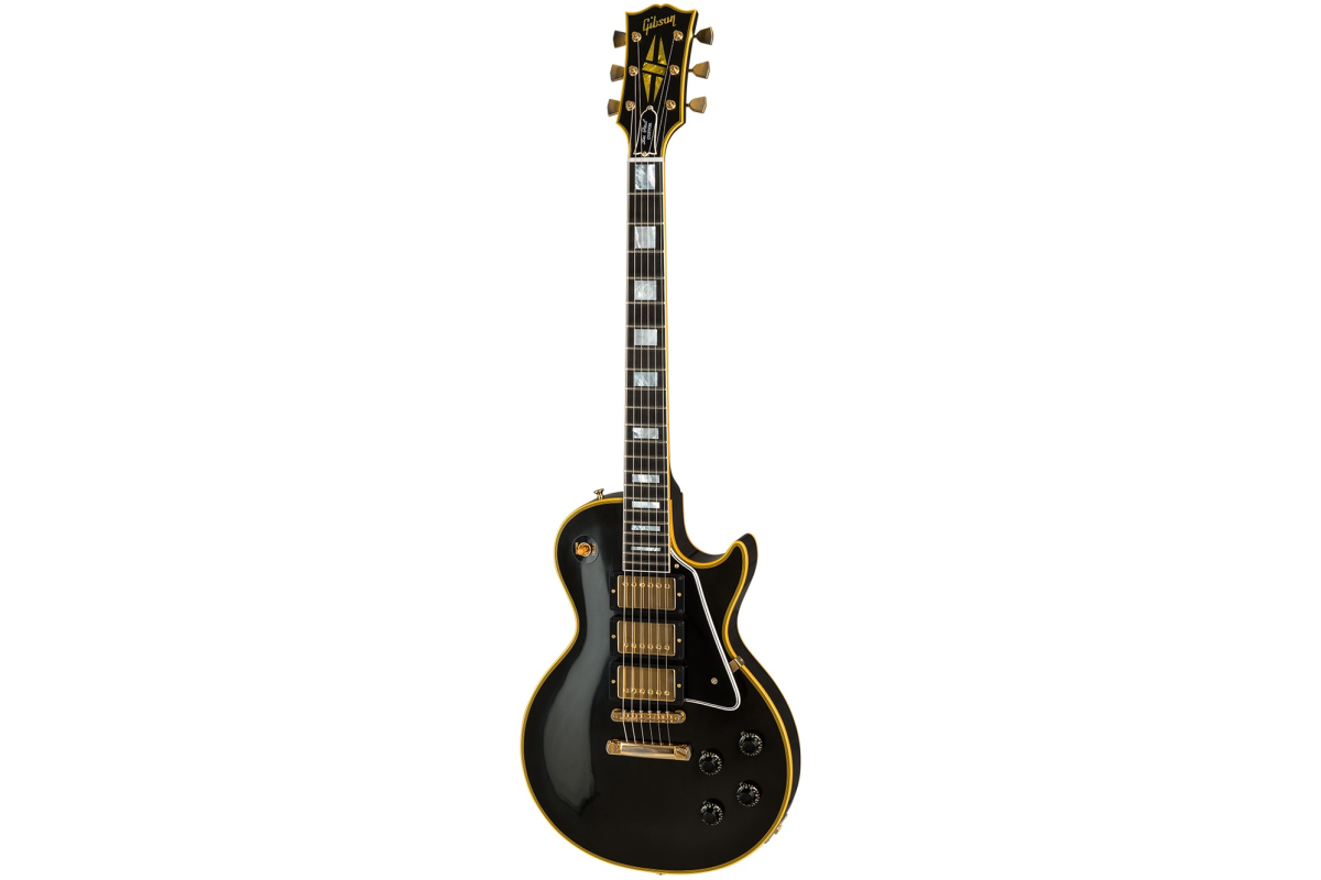 GIBSON '57 LES PAUL CUSTOM 3 PICKUP EBONY VOS GH Электрогитара